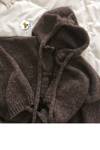Tteokbokki Hooded Over Cardigan - 3 colors