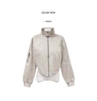 Ruby Leather Crop Line Jacket