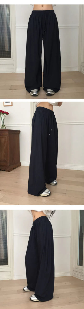 Wide long nylon pants with all the accessories - 3 colors