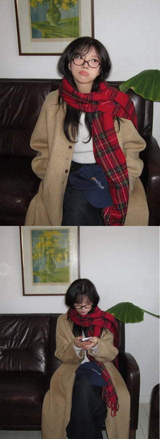 Inquiry rush handmade pintuck 100% wool coat - 2 colors
