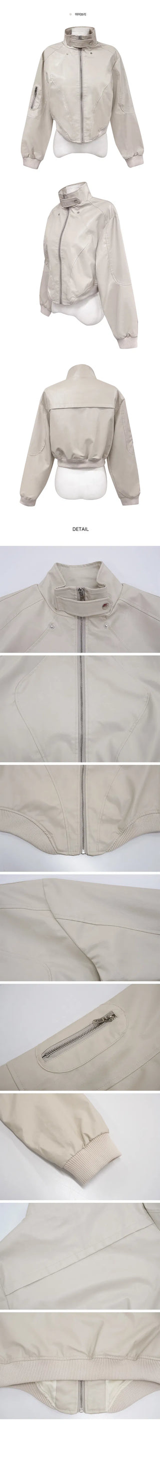 Ruby Leather Crop Line Jacket