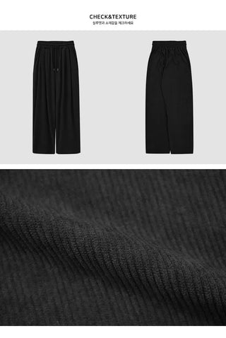 Wither Corduroy Long Wide Pintuck Pants - 4 Colors