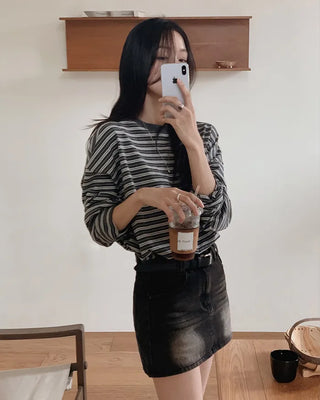 Oversized striped T-shirt