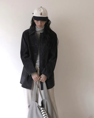 Leather suede jacket