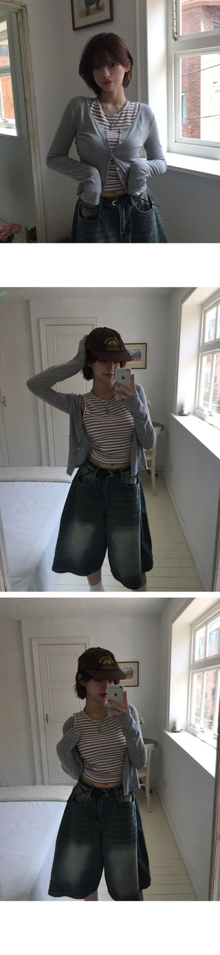 Pintuck Faded Long Bermuda PT - 4 colors