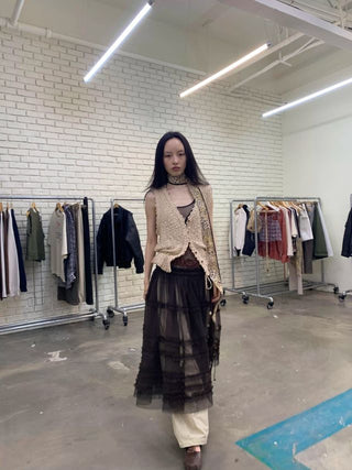 NEVERSEEZ Texture Knitted Vest