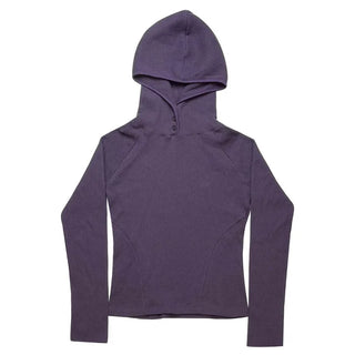 (4 colors) Waffle knit hooded jacket with neck warmer