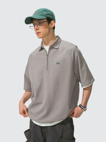[Monterest] Quick-Dry Half-Zip Polo Shirt