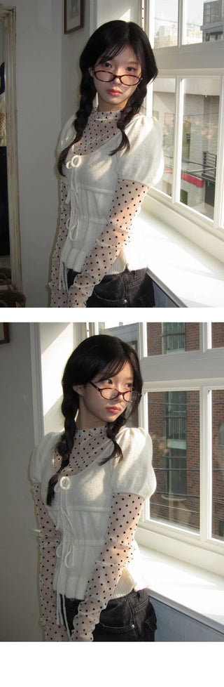 Dot See-through Inner T-shirt - 2 colors