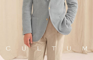 [CULTUM] Knitted Corduroy Blazer
