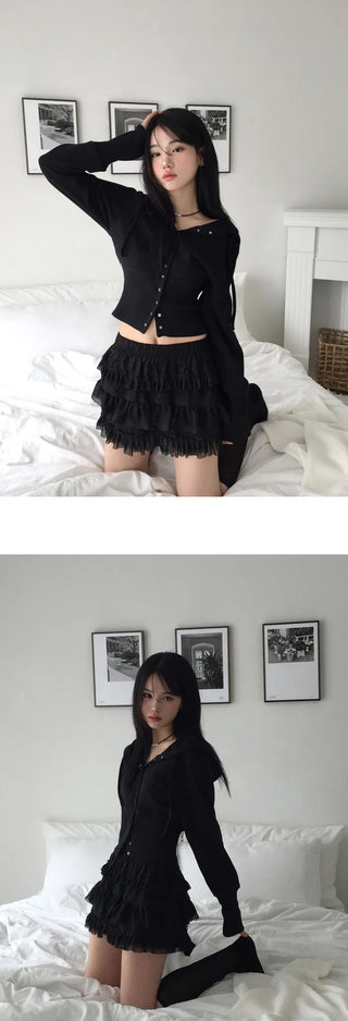 Cancan Frill Pants Skirt - 2 colors