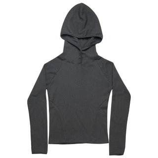 (4 colors) Waffle knit hooded jacket with neck warmer