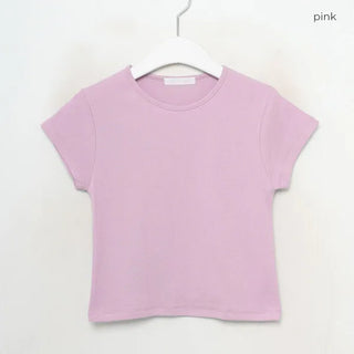 Round cropped T-shirt