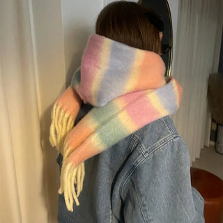 Border Tassel Scarf - P000KVYR