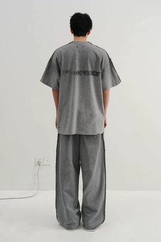 [MASONPRINCE] Graffiti Label Washed Cotton Tee
