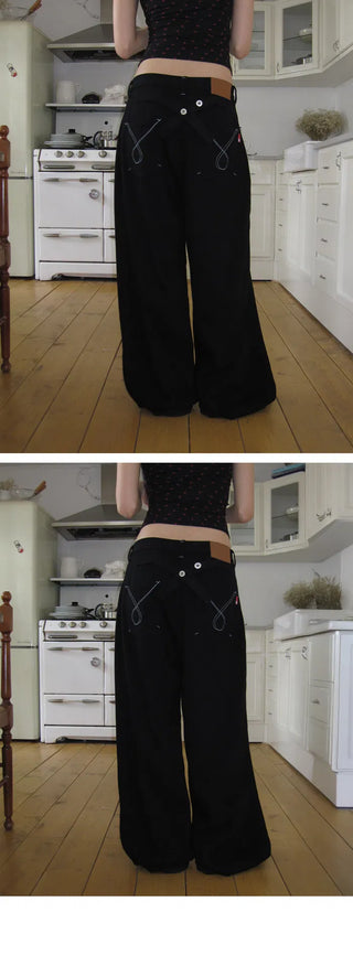 Bijou Pintuck Wide Cotton Pants - 2 Colors