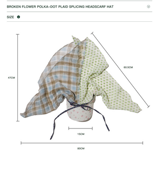 [Moromoro2] Floral Patchwork Bow Hat