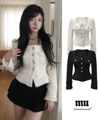 *Caution against copy products MADE Line Tweed Coat Jacket - 2 colors