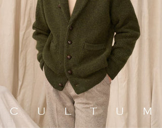 [CULTUM] Wool Shawl Collar Cardigan