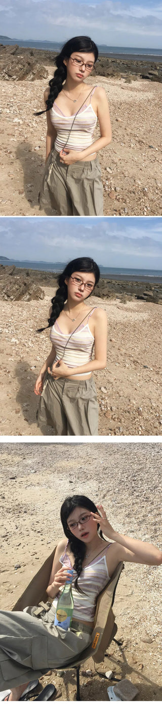 Vivi Cargo Side Banding Summer Bermuda Shorts - 4 Colors