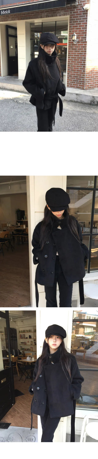 Paris Half Ribbon Double Coat - 2 colors