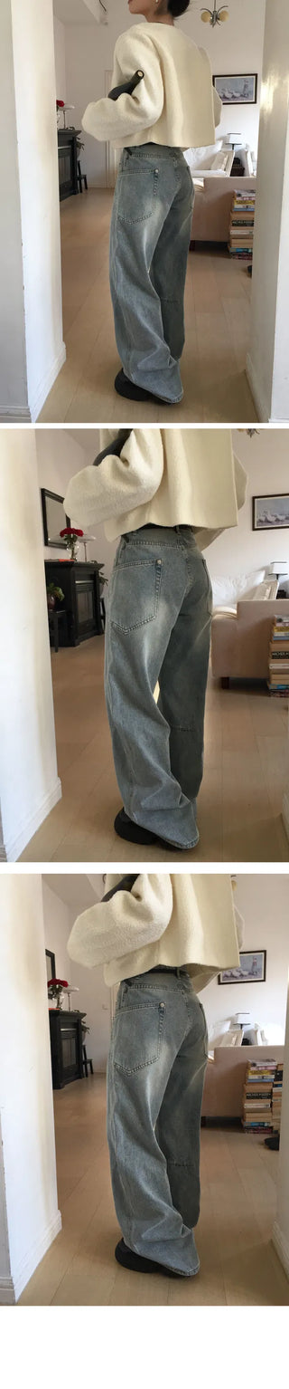 Planning Brand Side Pocket Split Line Wide Denim - 4 Colors