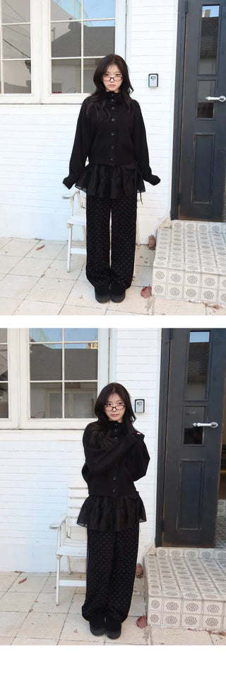 Dot Wide Line Pants - 3 Colors