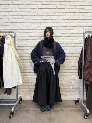 [NEVERSEEZ] Fair Isle Knit Halter Vest