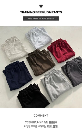 Comfortable, pretty, and perfect training Bermuda shorts / cropped pants