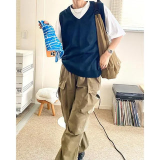 Linen knit vest