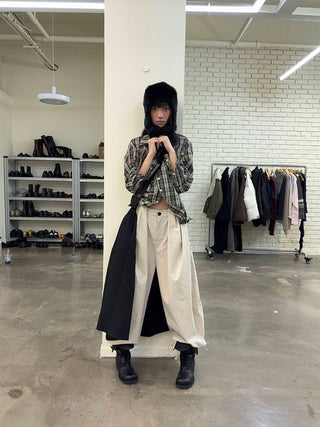 [NeverSeez] Plaid Cotton Shirt