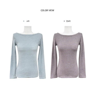 Board Striped Knitwear Basic Long Sleeve T-shirt - 2 colors