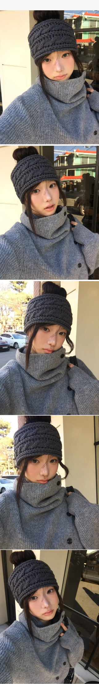 Mayo High Neck Uneven Turtleneck Two-Way Ribbed Knitwear - 3 Colors