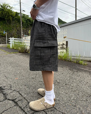 Checked cargo Bermuda shorts