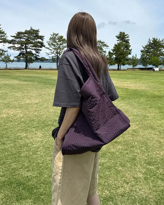 2-Way Ripple Check One-Shoulder Bag