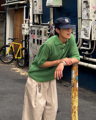 Perforated color knit