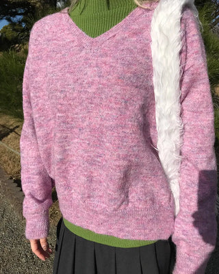 V-neck oversized knit