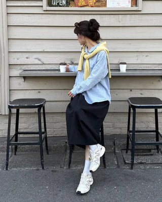 Striped pendant shirt