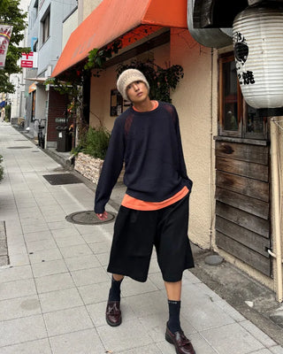 Loose-fit raglan knit