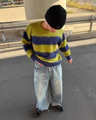 Bordered soft knit