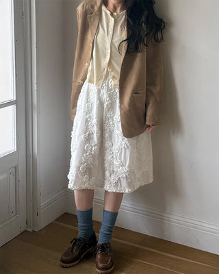 Loose-fit suede jacket
