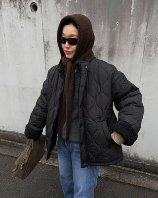Wave quilted jacket