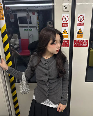 Lace long-sleeve T-shirt