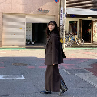 [Quilted Lining] Oversized Wool Jacket