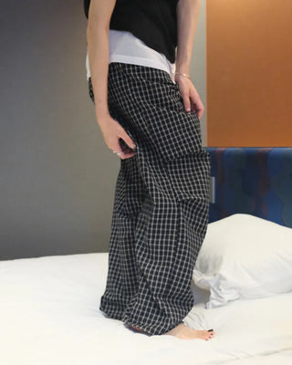 Checked Banding Pants