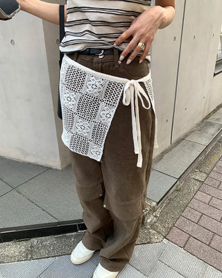 Cargo wide cotton pants