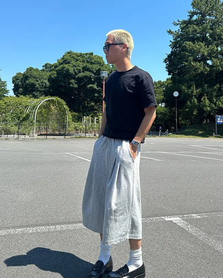 Sweat Bermuda shorts with belt loops