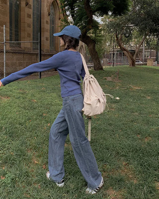 [Slenderizing effect] Bamboo soft rib knit