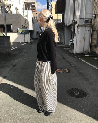 Simple round neck cardigan