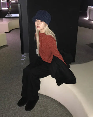 Basic straight cotton pants